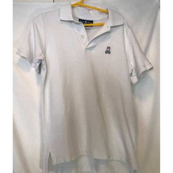 New Psycho Bunny Kids ClassicWhite Polo Shirt size L